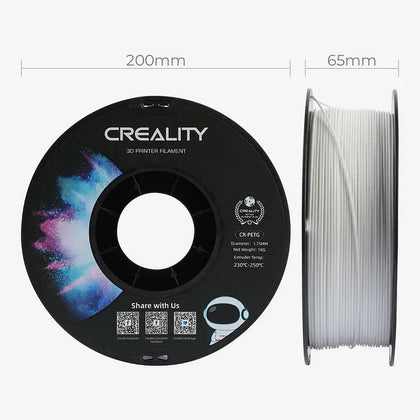 Filament d'impression 3D CR PETG blanc 1,75 mm 1 kg - tuni-smart-innovation
