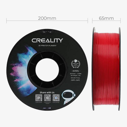 Filament d'impression 3D CR PETG Rouge 1,75 mm 1 kg - tuni-smart-innovation