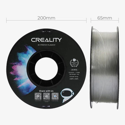 Filament d'impression 3D CR PETG Transparent 1,75 mm 1 kg - tuni-smart-innovation