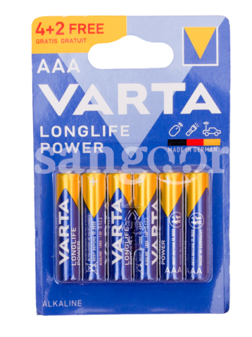 VARTA PILE LONGLIFE EXTRA AAA LR03 BP 4+2