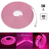 Bande LED Néon Flexible 6*12mm étanche 12V Rose 5M