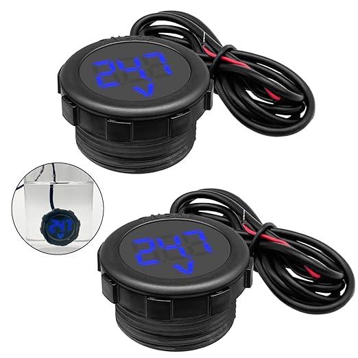 Voltmètre LED étanche Pour Batterie Voiture/moto | Affichage Numérique 12V-48V, Résistant Aux Intempéries, Installation Facile - 7