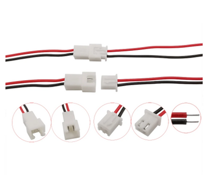 Connecteur JST XH 2.54, 2 broches mâle-femelle avec câble de 20 cm