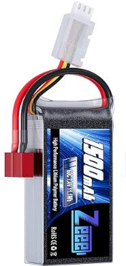 Batterie LiPo 2S Zeee 7,4V 1500mAh 60C avec connecteur T