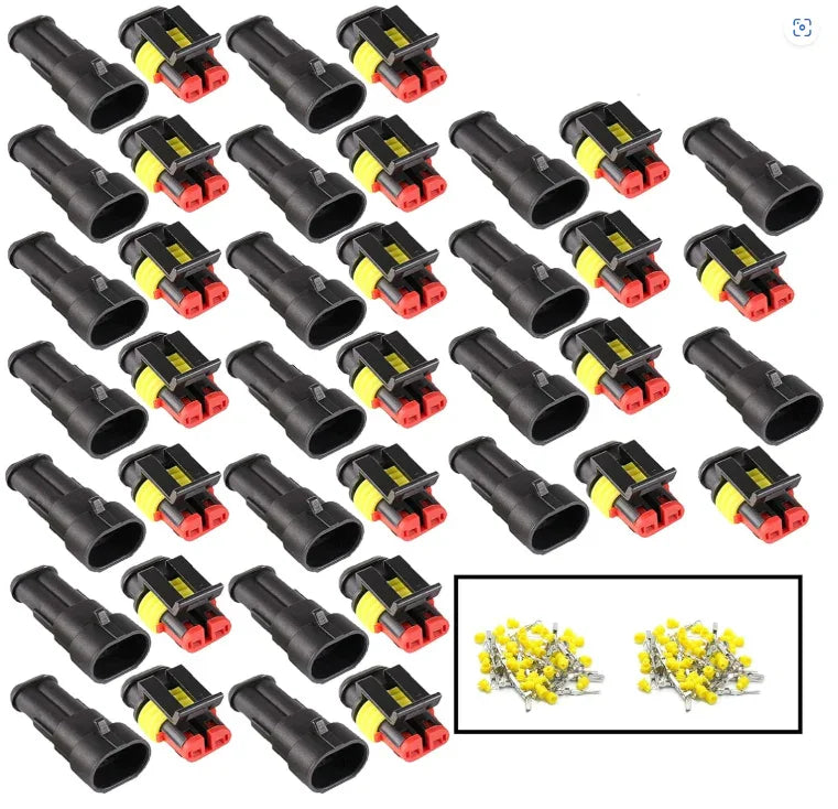 yyuezhi 10 Kits 2 Broches Voiture Étanche Connecteur Électrique 2 Pin yyuezhi 10 Kits 2 Broches Voiture Étanche Connecteur Électrique 2 Pin