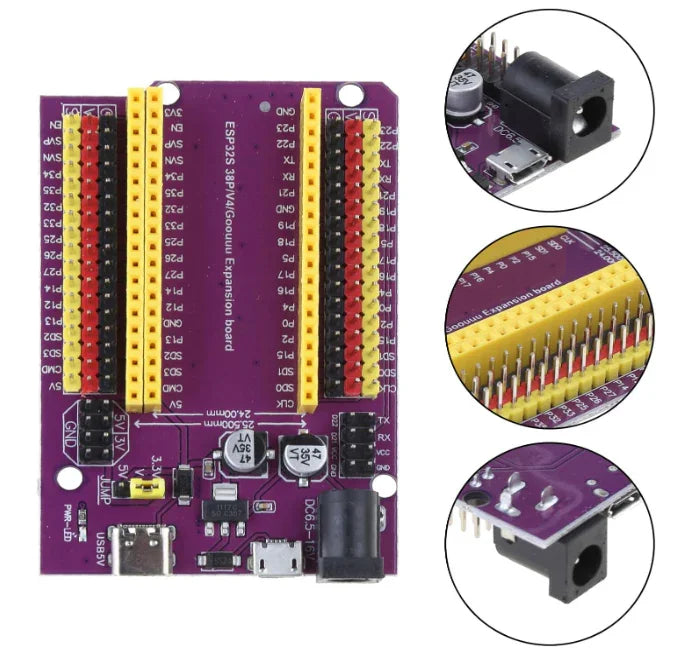 Carte d'extension TYPE C pour ESP32 38PIN — TET Electronics Tunisie