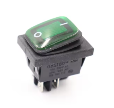 Interrupteur étanche à bascule ON/OFF avec voyant lumineux vert KCD4 250VAC/16A