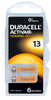 Piles pour appareils auditifs Duracell Activair taille 13