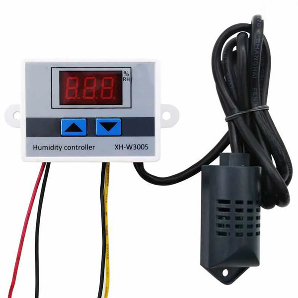 Contrôleur Hygromètre Numérique XH-W3005 220V – Régulateur Humidité 0-99% HR Avec Sonde, Sortie Directe Pour Cave, Serre