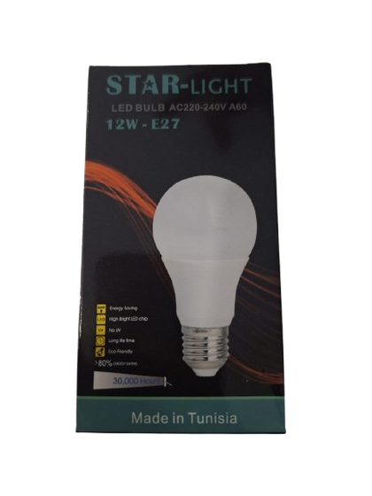 LAMPE LED star light 12w E27 220v warm white