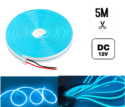 Bande LED Néon Flexible 6*12mm étanche 12V Ice Blue 5M