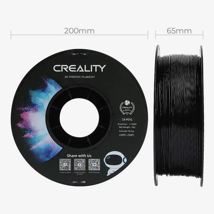 Filament d'impression 3D CR PETG Noir 1,75 mm 1 kg - tuni-smart-innovation