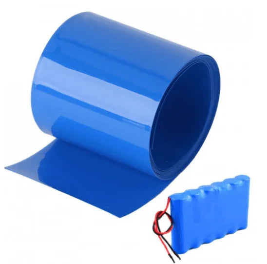 Gaine Thermorétractable PVC Pour Batteries - 450 Mm Plat, 1 M De Long, Protection Et Isolation, Noir