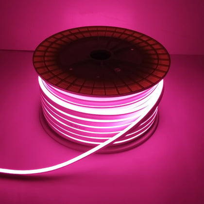 Fil néon flexible rose 6*12mm/12v par mètre