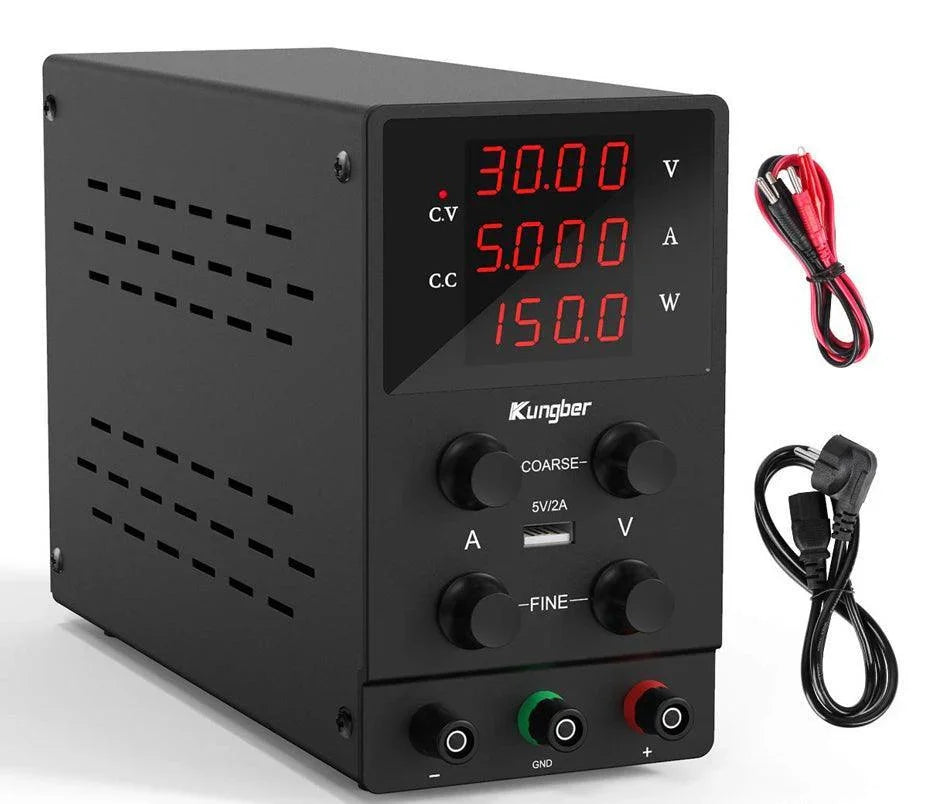 Alimentation De Labo Réglable Numérique KPS3010D - 0-30V / 0-10A DC, Double Affichage Haute Précision