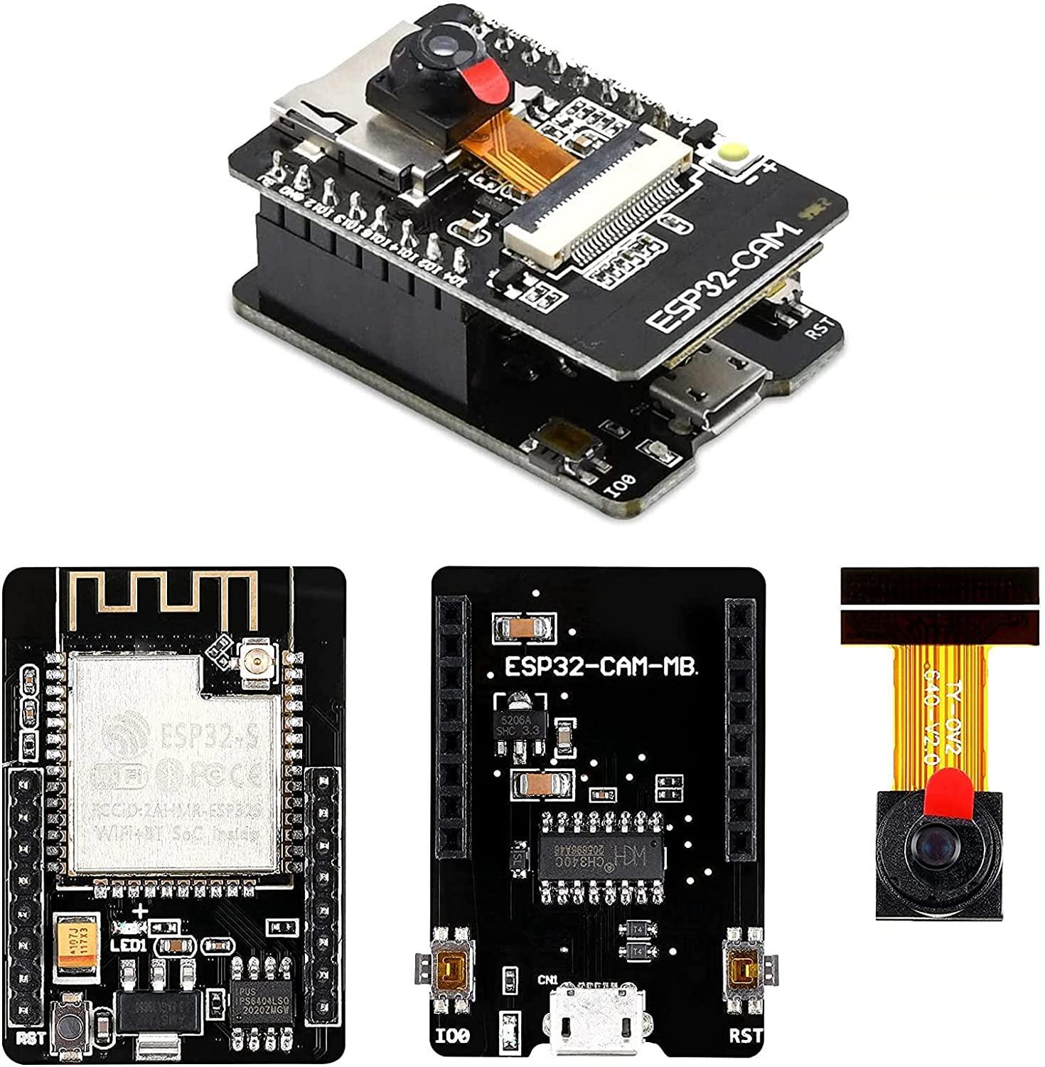 ESP32 S-CAM Carte Développement Bluetooth WiFi + Camera OV2640 avec port micro USB - tuni-smart-innovation