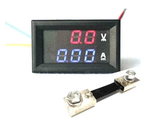 Voltmètre Ampèremètre Numérique DC 100V 10A - Double Affichage LED Bleu Et Rouge - Outil De Mesure Précise Pour Électronique Et Bricolage - 7